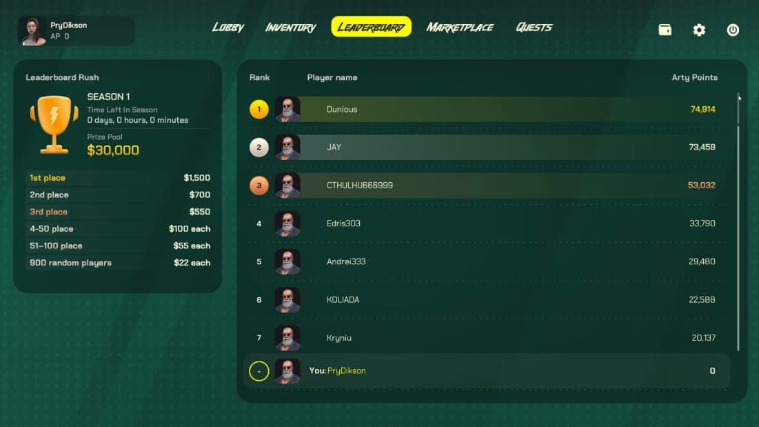 ⚡️ Leaderboard Rush: Season 1 Concluded! ⚡️