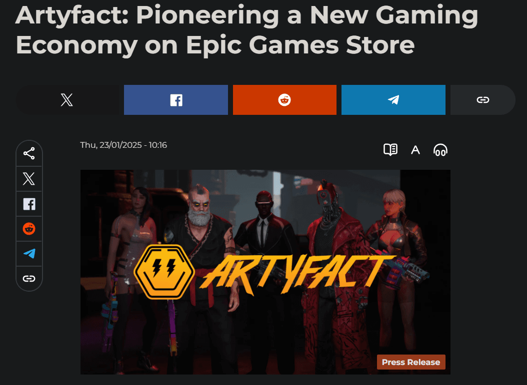 ⚡️ Artyfact Featured in a U.Today Article! ⚡️